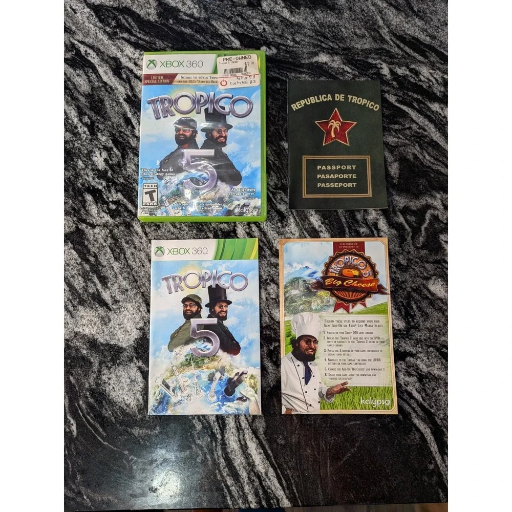 Tropico 5 -- Limited Special Edition (Microsoft Xbox 360) Manual Passport TESTED